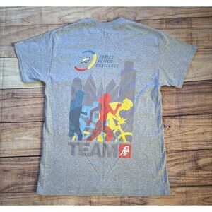 Philadelphia Eagles Autism Challenge Cycling T Shirt Women’s Medium M Gray Rare